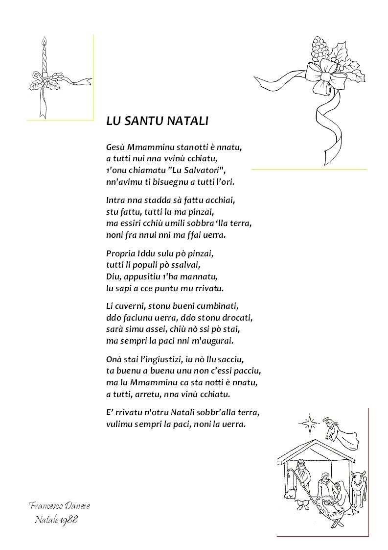 Poesie Di Natale Di Papa Francesco.Poesia Vernacolare Grottagliese Grottagliesita Blog Pagina 2