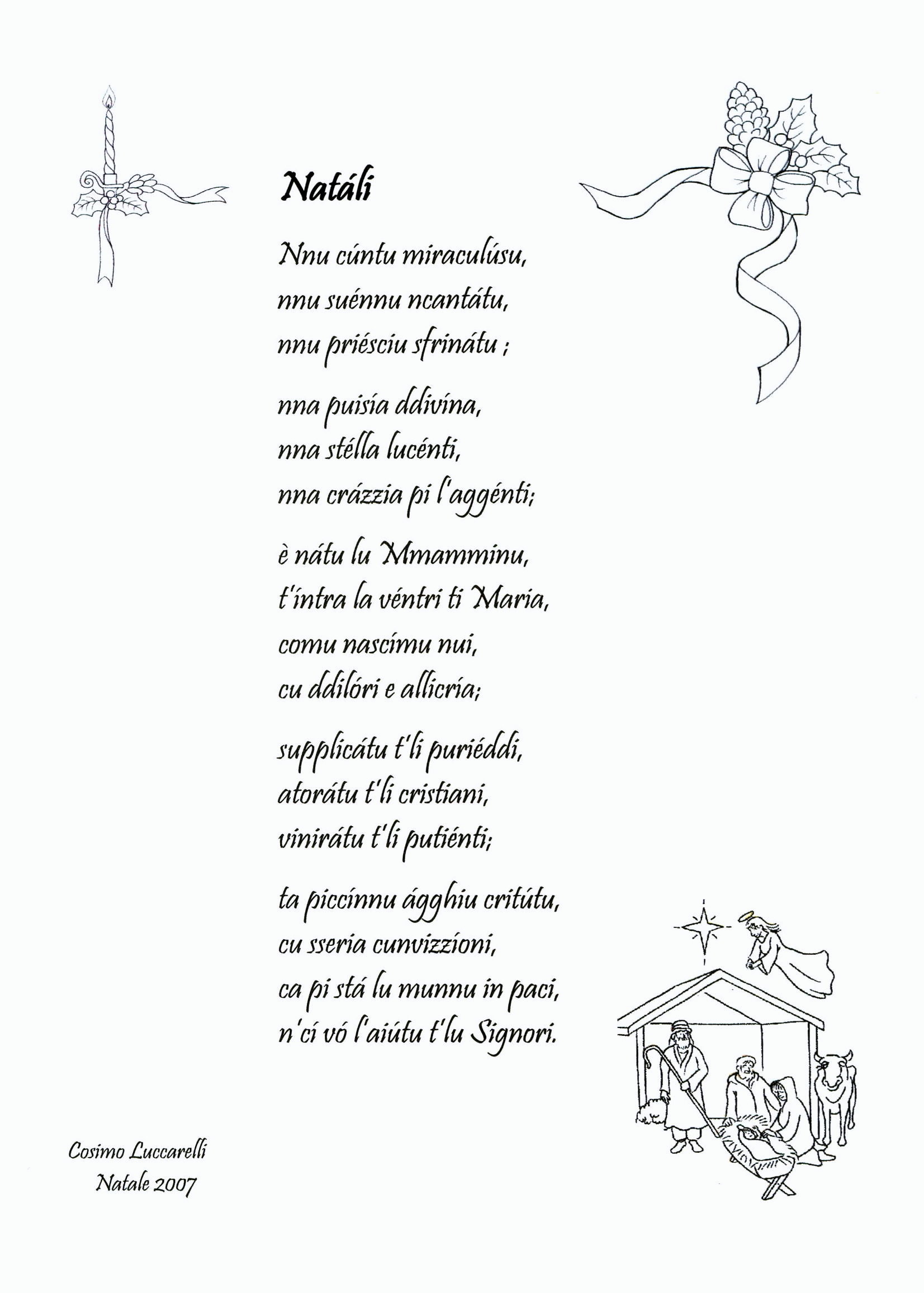 Poesie Di Natale Siciliane.Antologia Di Poesie Dialettali Per Natale Grottagliesita Blog