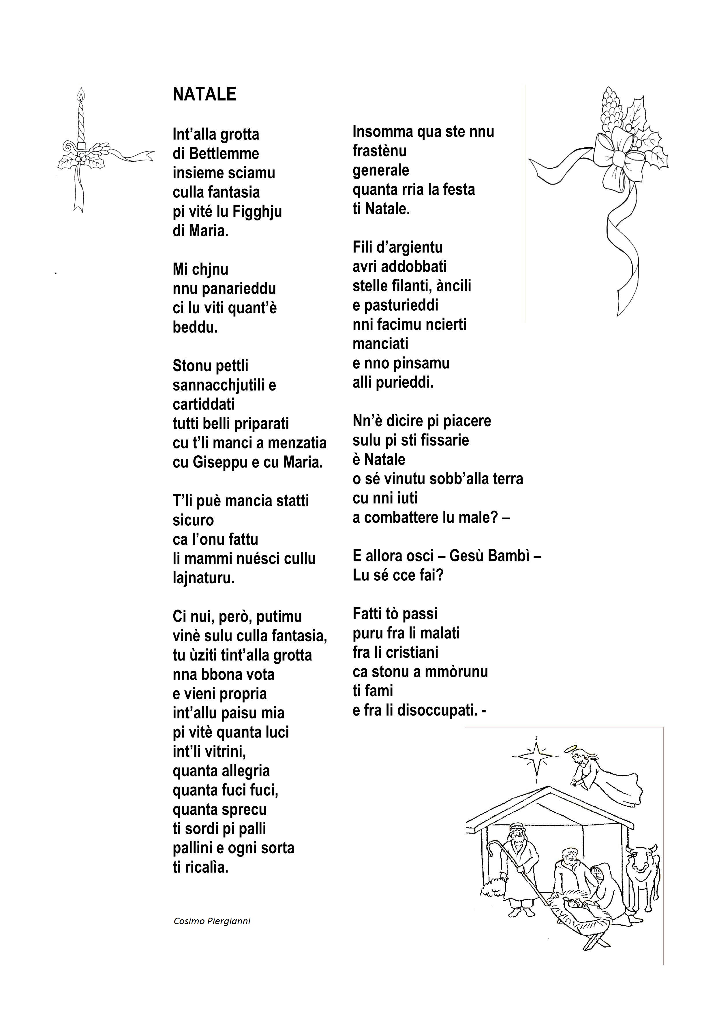 Poesie Di Natale In Dialetto Siciliano.Antologia Di Poesie Dialettali Per Natale Grottagliesita Blog